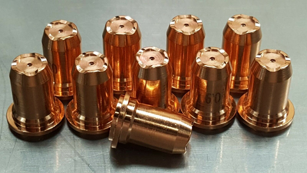 10pc PT-60 iPT60 iPT-60 PT-40 40A Contoured Plasma Drag Cut Nozzles + Electrodes