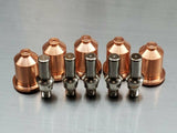 10pc x 60A Plasma Shielded Nozzle + Electrodes 51318C.11 PT60 PT40 iPT-60 AHP