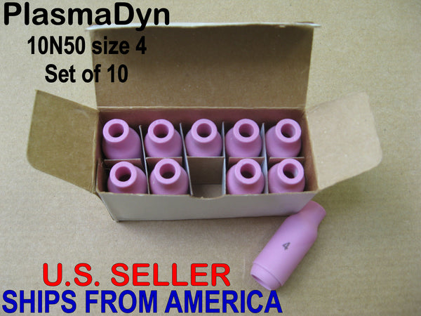 TIG Welding Gas Lens Cup *10N50 #4 *Set of 10 *SHIPS FROM America *U.S ...